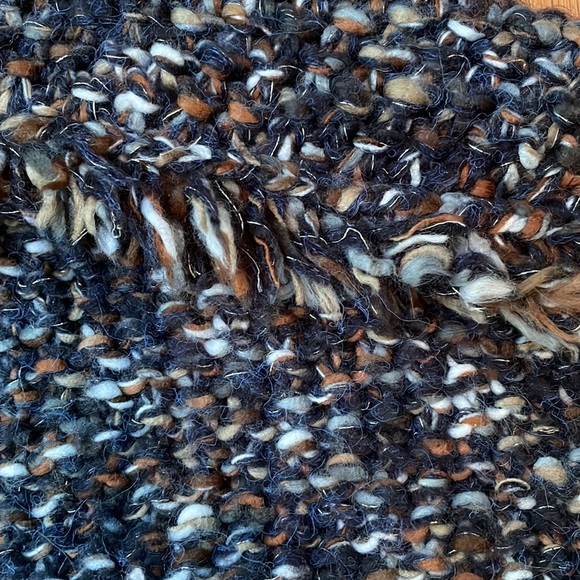 Chico’s Size 2 Medium multi color crochet sweater open front fringe sparkle - Picture 4 of 15